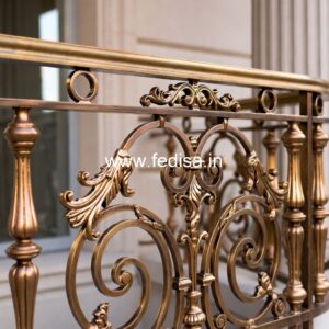 Brass Balcony Railing Design With Premium Style Steel Railing Design