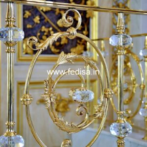 Designer Brass Balcony Railing For Stylish Homes Handrail Design