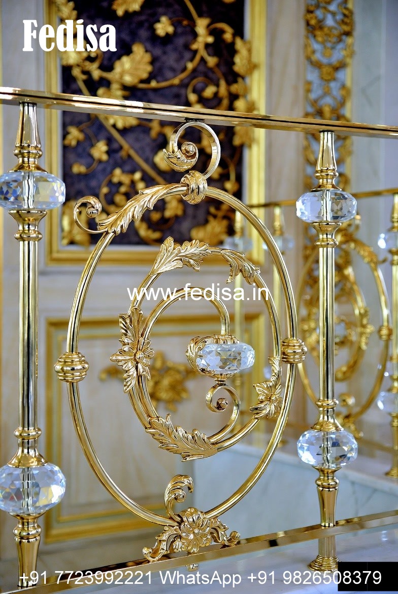 Designer Brass Balcony Railing For Stylish Homes Handrail Design