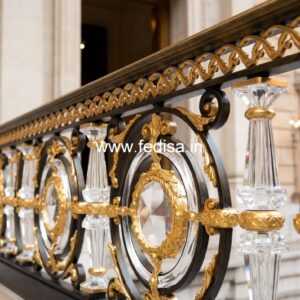 Premium Brass Balcony Railing For Interior Spaces Roof Railing Design