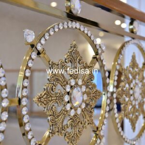 Antique Brass Stair Railing Design For Royal Homes Terrace Grills Design