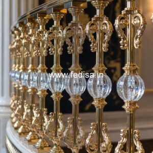 Decorative Brass Stair Railing With Elegant Finish Steel Ki Railing