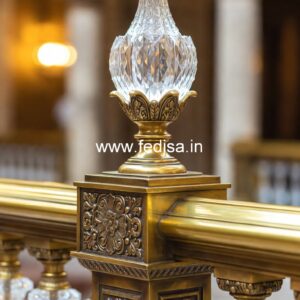 Luxury Brass Handrail Design For Staircase Interiors Wooden Railing Design