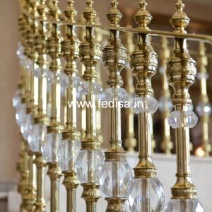 Elegant Brass Balcony Railing For Designer Interiors Lohe Ki Railing