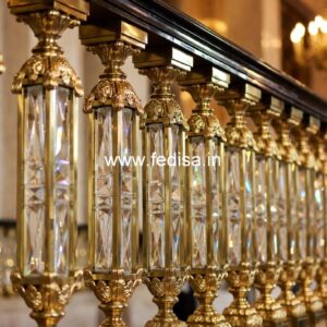 Decorative Brass Staircase Railing With Fine Finish Pipe Railing