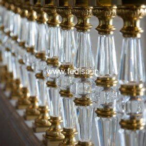 Elegant Brass Stair Railing With Classic Finish Steel Railing Design Price