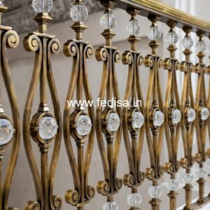 Traditional Brass Railing Design With Carving Work Simple Iron Railing Design For Roof