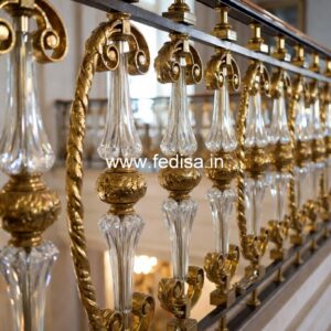 Designer Brass Balcony Railing For Homes Steel Grill Design For Veranda