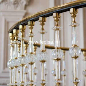 Heavy Duty Brass Railing Design For Durability Brick Railing Design