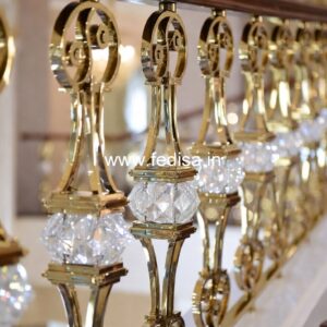 Luxury Brass Railing Design With Detailing Parapet Grill Design