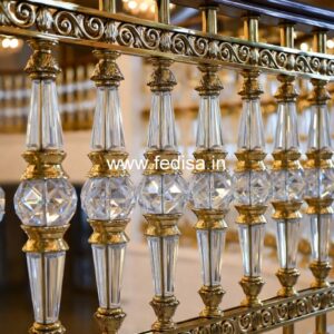 Decorative Brass Stair Railing For Villas Iron Stair Railing Design