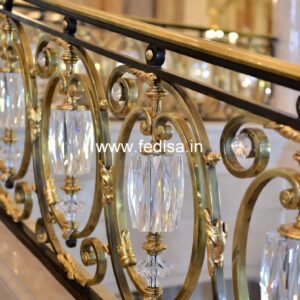 Custom Brass Railing Design For Staircases Loha Railing Design