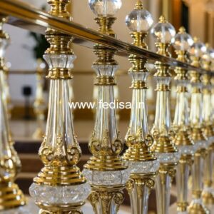 Brass Staircase Railing Design With Glass Panels Roof Railing Design Of Bricks