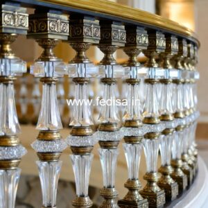 Antique Brass Staircase Railing Design Pipe Railing For Stairs