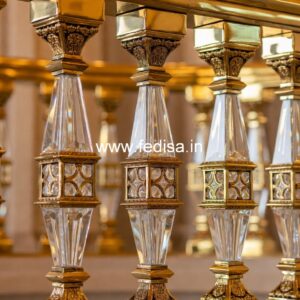 Stylish Brass Handrail Design For Staircase Chhat Ki Railing Design