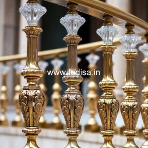 Elegant Brass Staircase Railing Design House Front Railing Design