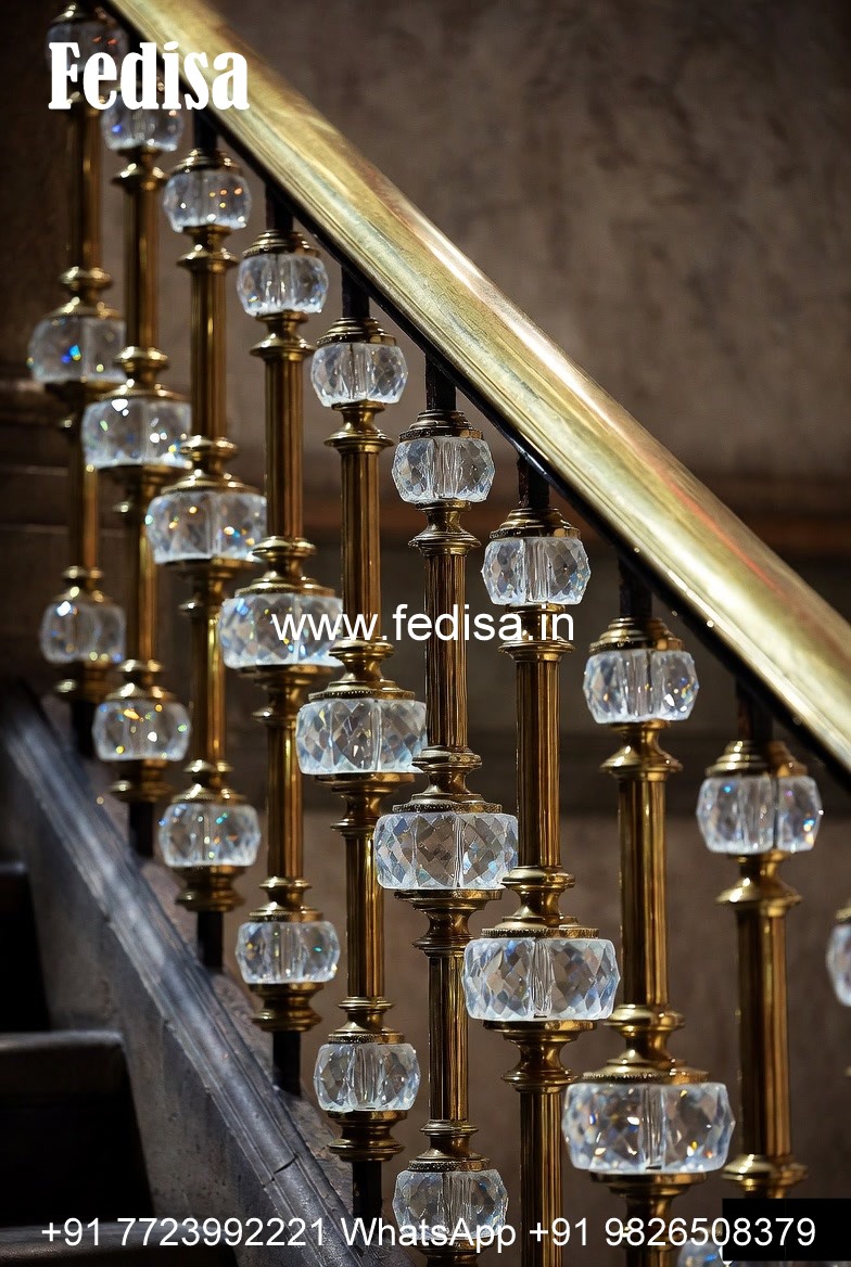 Custom Brass Staircase Railing Ideas Cement Railing Design For House Front