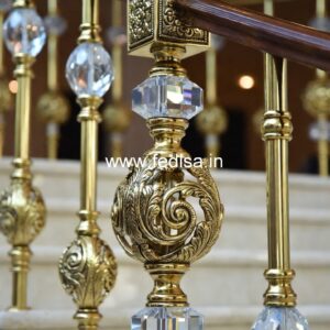 Modern Brass Balcony Railing With Sleek Finish Simple Railing Design For House Front