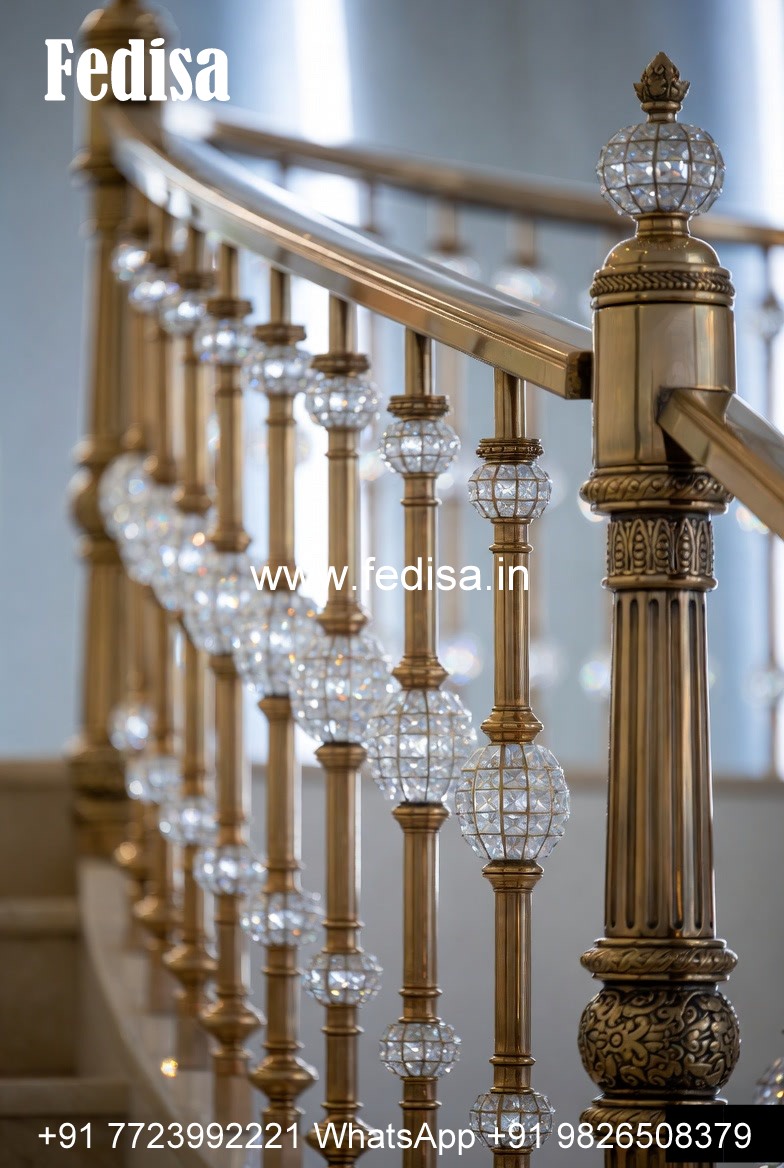 Custom Brass Railing Design For Modern Architecture Home Sidi Railing Design