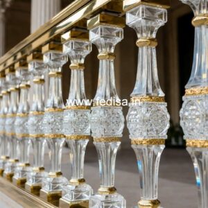 Brass Staircase Handrail With Classic Touch Veranda Railing Design