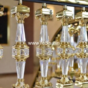 Traditional Brass Railing Design With Engraving Cast Iron Railing Design