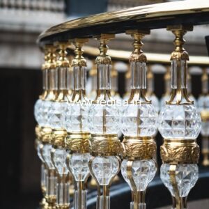 Luxury Brass Balcony Railing For Elegant Homes Steel Pipe Railing Design