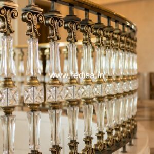 Decorative Brass Stair Railing With Unique Style Tubular Railings Design For Stairs