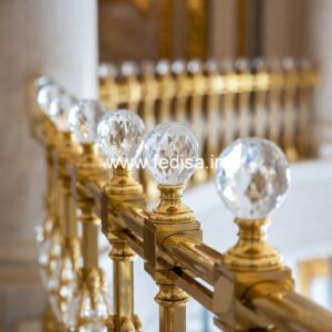 Stylish Brass Stair Railing For Interior Design Steel Terrace Design