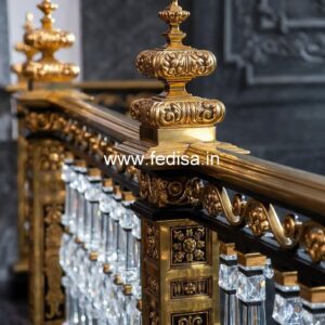 Stylish Brass Balcony Railing For Contemporary Homes Railing Door Design