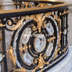 Decorative Brass Railing Design With Classic Finish Glass Grill Design For Balcony Price