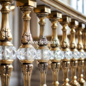 Elegant Brass Railing Design For Interior Projects Stone Railing Design