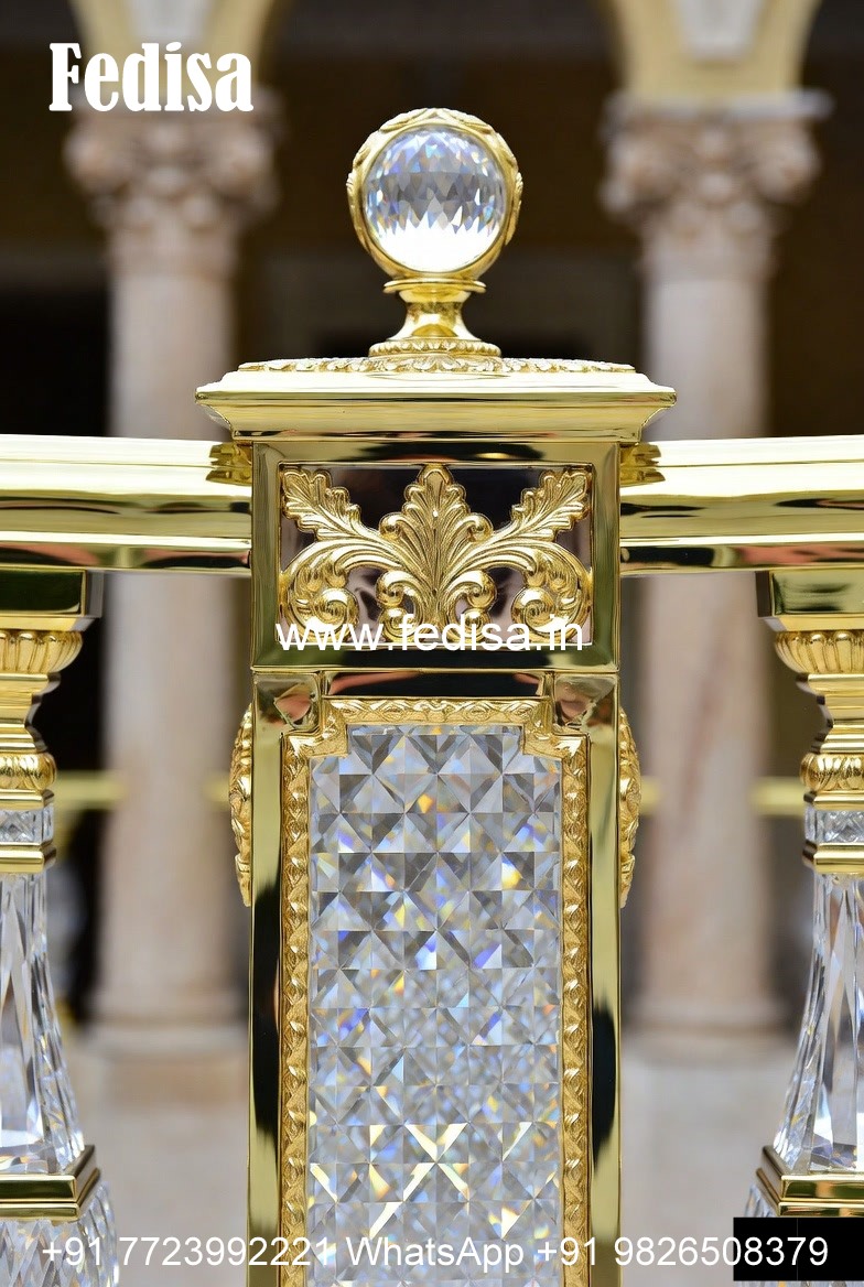 Classic Brass Railing Design For Premium Homes Modern Iron Stair Railing