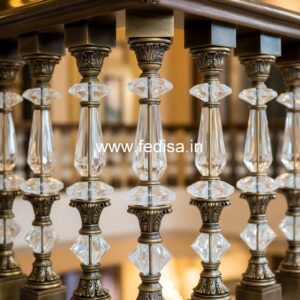 Stylish Brass Stair Railing With Premium Finish Wrought Iron Railing Designs