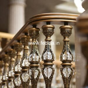 Antique Brass Handrail Design For Classic Interiors Iron Staircase Designs For Homes