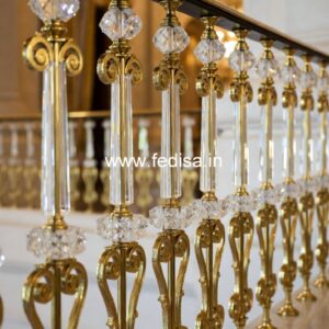 Premium Brass Staircase Handrail Collection Front Balcony Grill Design