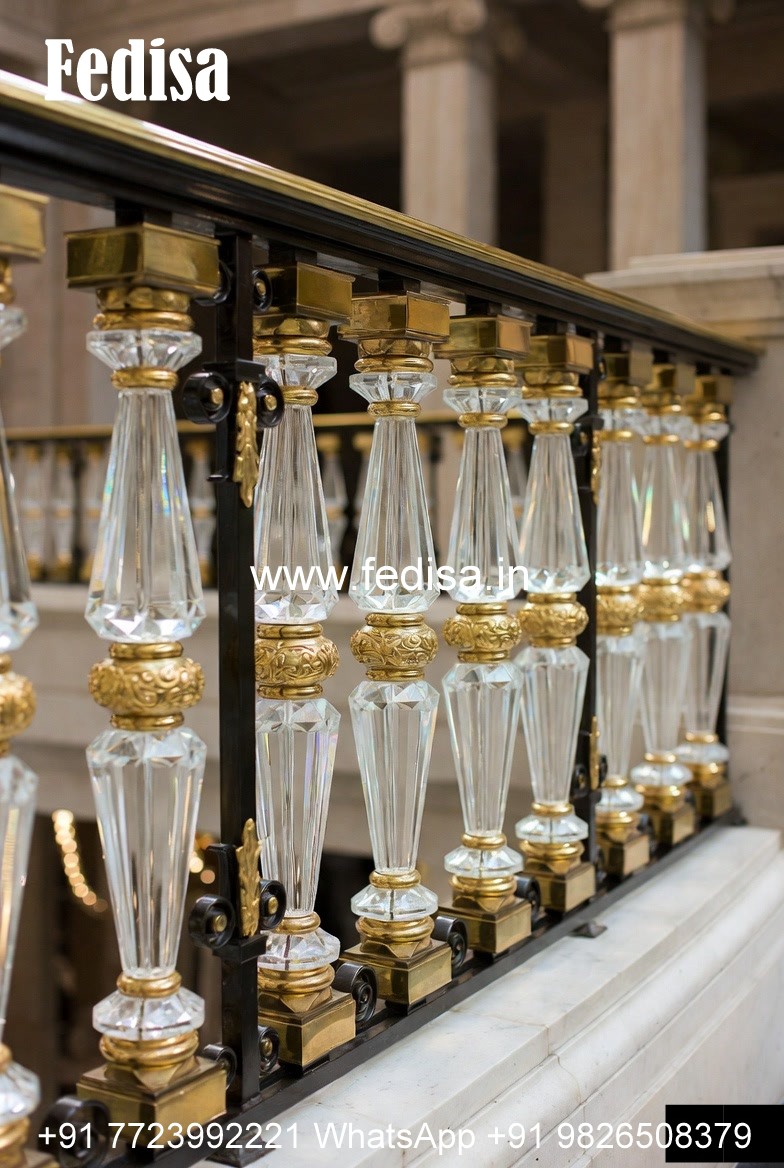 Custom Brass Railing Design For Staircase Interiors Staircase Railing Design Stainless Steel