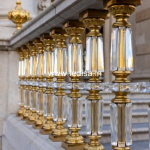 Decorative Brass Balcony Railing With Premium Style Baluster Design For Terrace