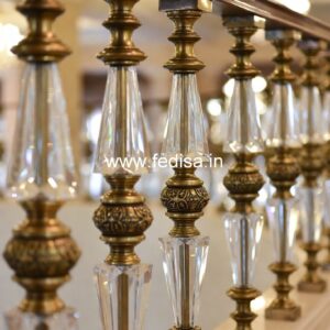 Stylish Brass Staircase Railing For Luxury Villas Chhat Ki Railing Ka Design