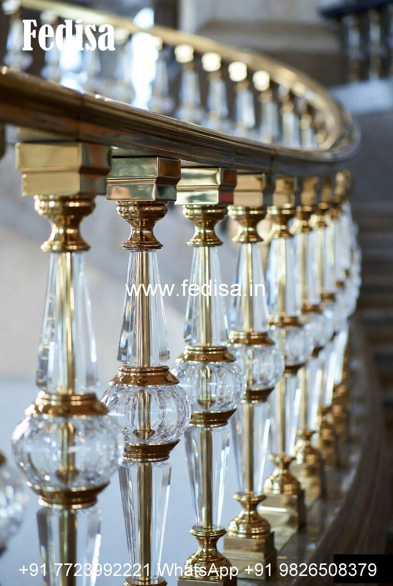 Luxury Brass Balcony Railing With Classic Style Front Railing Design Steel