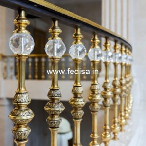 Stylish Brass Handrail Design For Modern Homes Modern Wood Railing