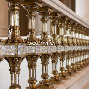 Premium Brass Stair Railing With Unique Design Glass Railing Design For Balcony Price