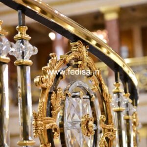 Brass Balcony Railing Design With Classic Appeal Steel Railing Main Pillar Design