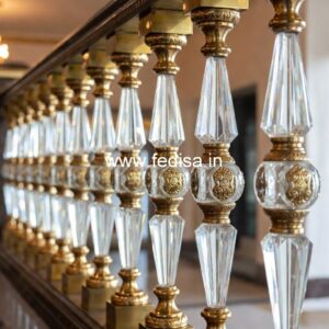 Antique Brass Handrail Design For Classic Villas Minimalist Stair Railing