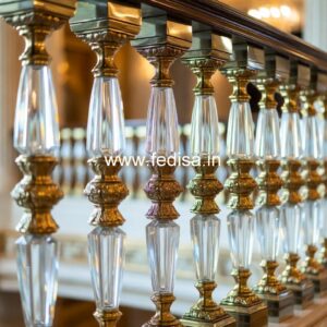 Decorative Brass Handrail For Stylish Staircases Steel Ki Railing Ka Design