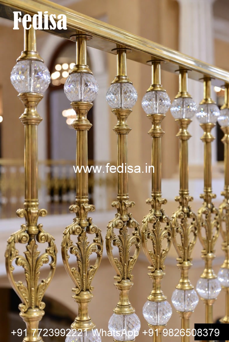 Modern Brass Railing Design With Decorative Patterns Railing New Design