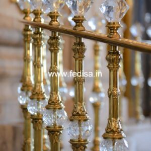 Artistic Brass Railing Design For Interiors