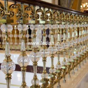 Luxury Brass Railing Design With Detailing