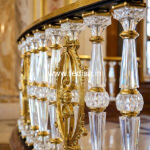 Classic Brass Staircase Design For Luxury Homes Top Railing Design