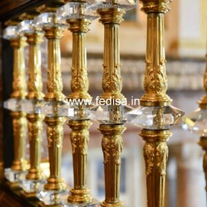 Designer Brass Staircase Railing For Modern Homes Steel Railing Stairs Design