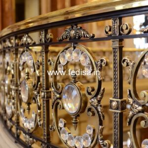 Modern Brass Handrail For Stylish Staircases Steel Roof Railing Design